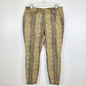Judy Blue Paula Snake Print Jeggings Mid Rise Skinny Fit Stretch Women’s Sz 14W